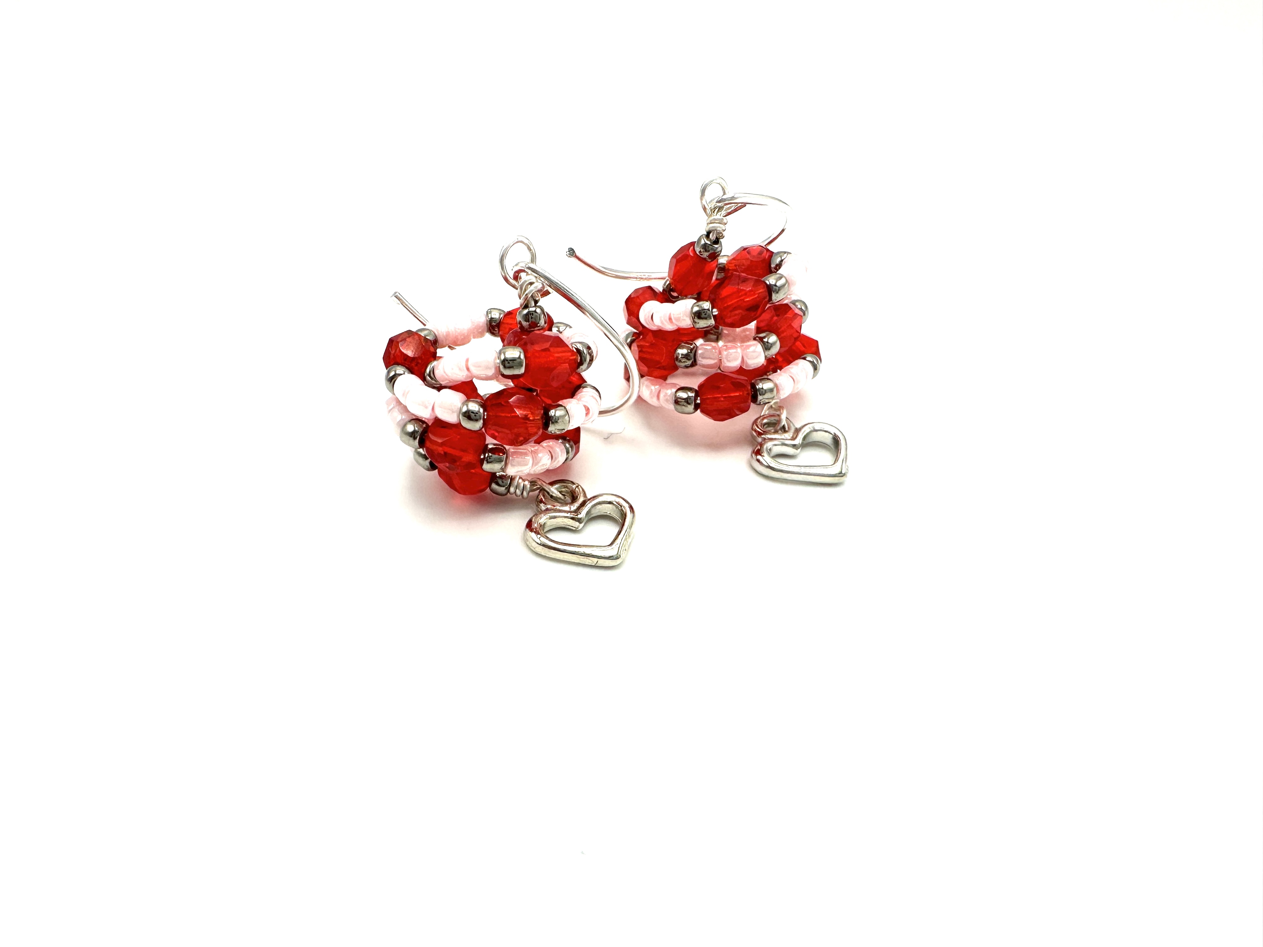 Swirly Valentines Day Earrings